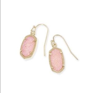 Kendra Scott Lee Drop Earrings in Light Pink Drusy